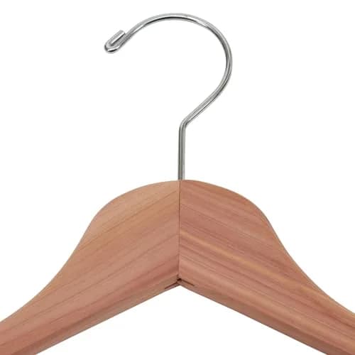 Household Essentials CedarFresh Red Cedar Wood Clothes Hangers with Swivel Hook - Set of 4 | Protects Garments Naturally thumbnail 6