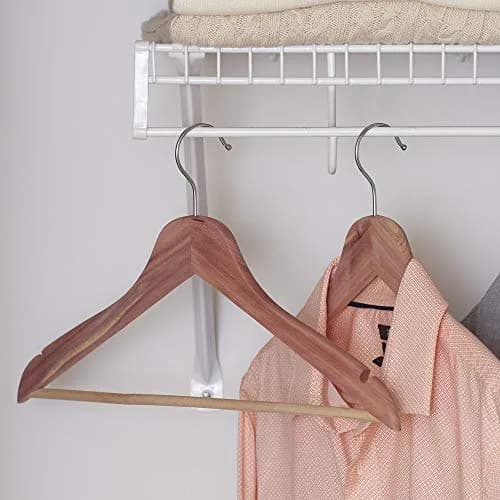 Household Essentials CedarFresh Red Cedar Wood Clothes Hangers with Swivel Hook - Set of 4 | Protects Garments Naturally thumbnail 8