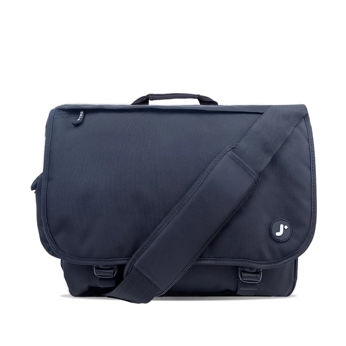 J World New York Thomas Laptop Messenger Bag for Women | Water-Resistant 22.6L, Padded Laptop Sleeve, Stylish & Durable — Black