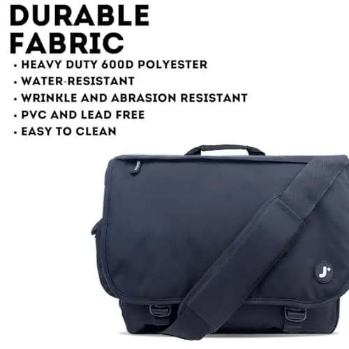 J World New York Thomas Laptop Messenger Bag for Women & Men | 17 x 13.5 x 6 in | Water-Resistant, Padded Laptop Sleeve thumbnail 5