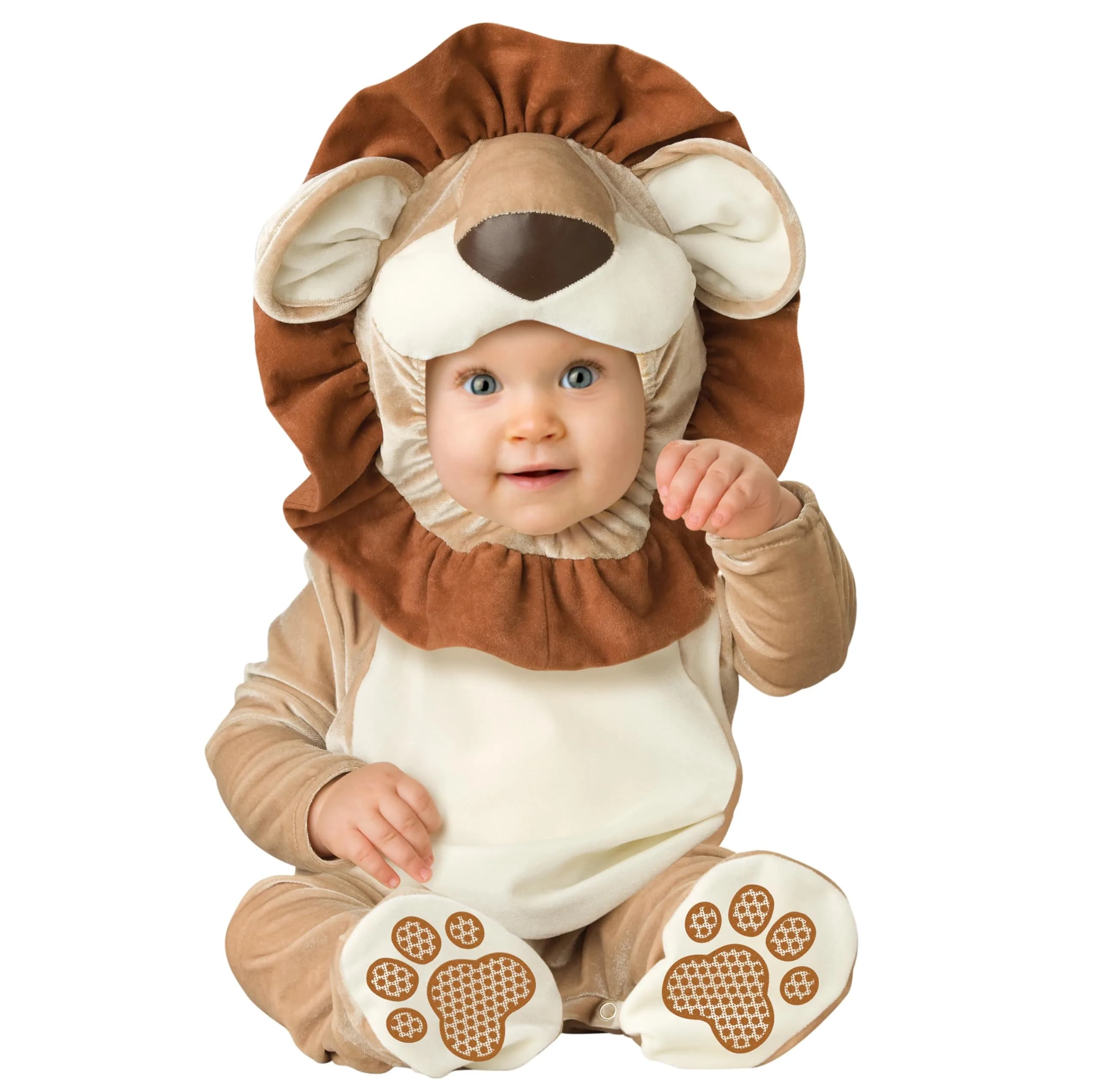 InCharacter Baby Boys Lovable Lion Costume, Brown, 12-18 Months | Cute Animal Outfit for Infants — Brown/Tan/Cream