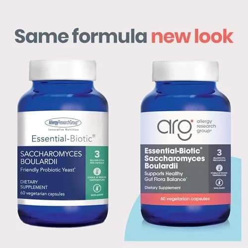 Allergy Research Group ARG Essential-Biotic Saccharomyces Boulardii 60 Capsules | Gut & Immune Support with 9 Billion CFU thumbnail 2