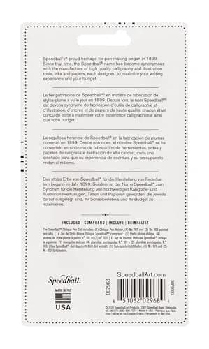 Speedball Oblique Pen Set with 4 Nibs & 2 Pen Points | Copperplate & Spencerian Script Calligraphy thumbnail 2