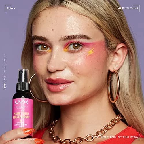 NYX PROFESSIONAL MAKEUP Plump Finish Setting Spray 60ml (2.03 Fl Oz) | Vegan Formula with Electrolytes thumbnail 7