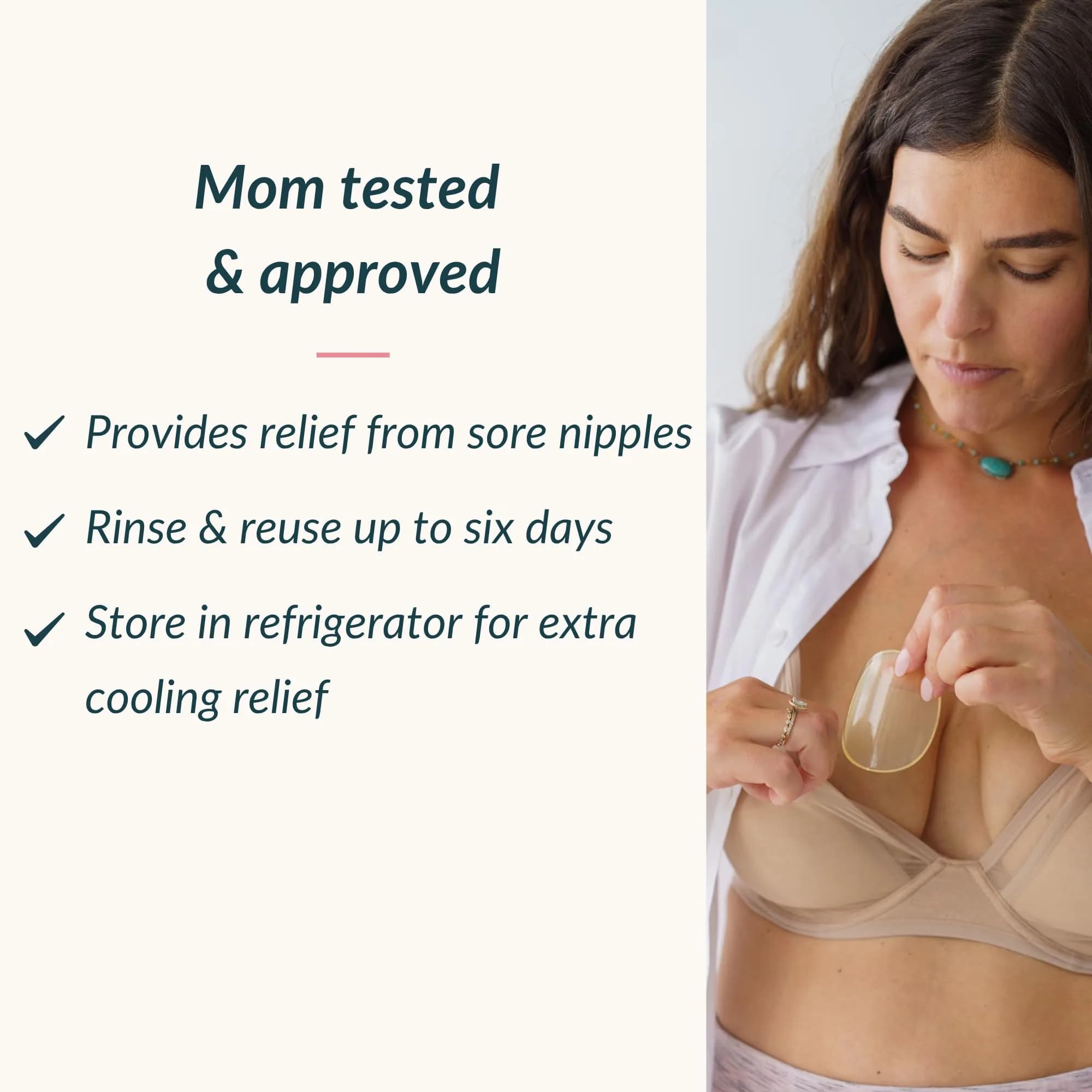 Ameda ComfortGel HydroGel Nursing Pads 2 Count | Cooling, Reusable, Soothing Relief for Sore Nipples - view 3