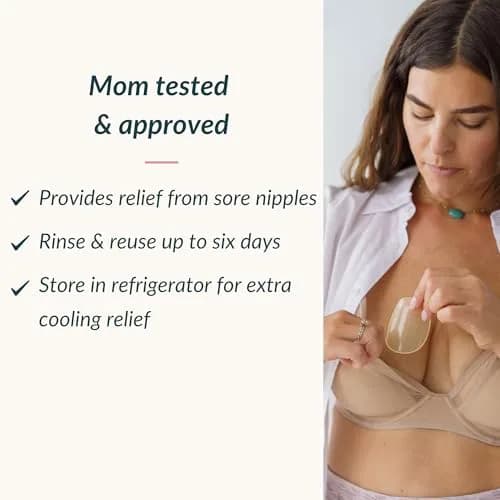 Ameda ComfortGel HydroGel Nursing Pads 2 Count | Cooling, Reusable, Soothing Relief for Sore Nipples thumbnail 3