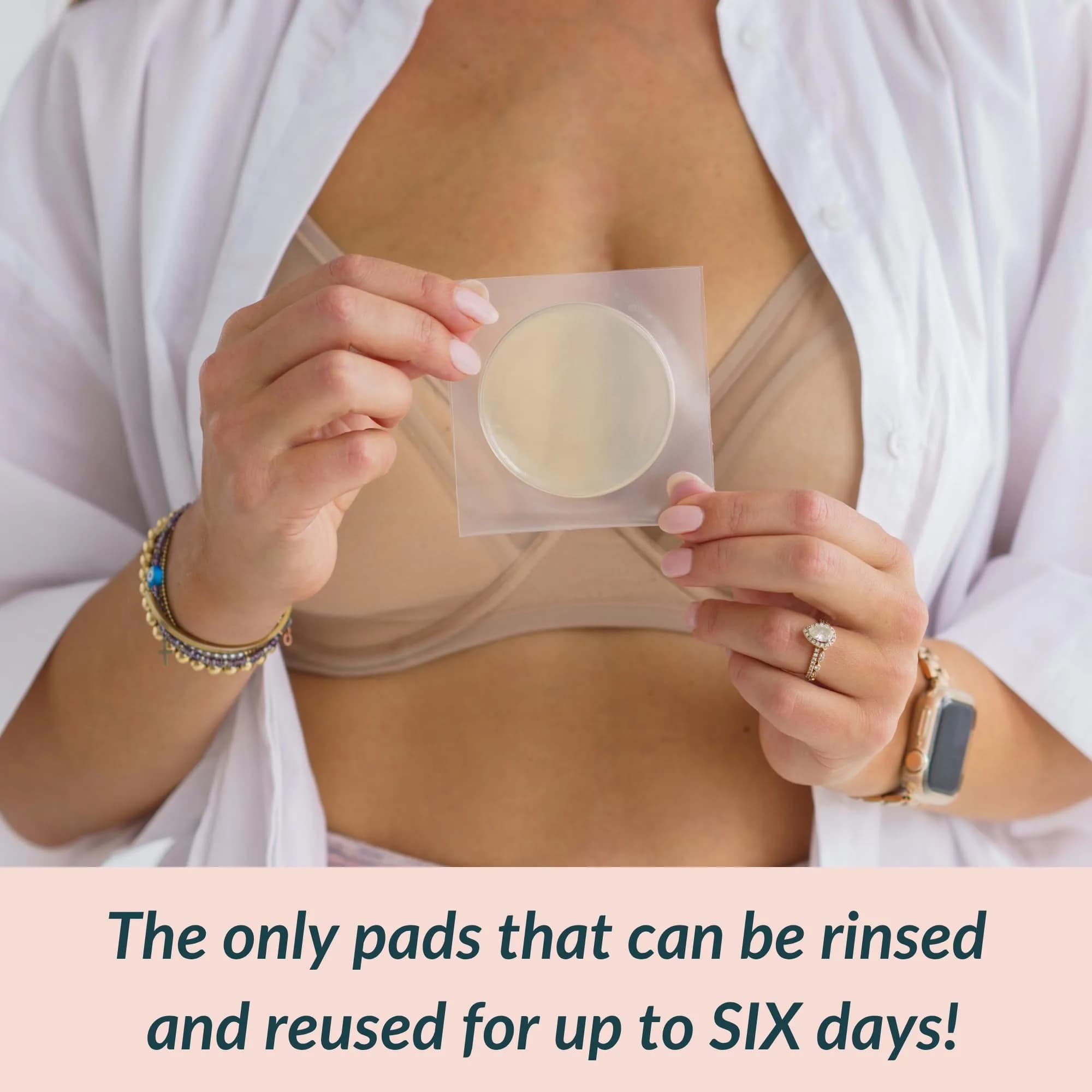 Ameda ComfortGel HydroGel Nursing Pads 2 Count | Cooling, Reusable, Soothing Relief for Sore Nipples - view 4