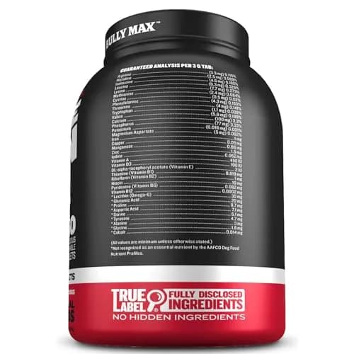 Bully Max 2-in-1 Muscle Builder Chewable Tablets for Puppies & Adult Dogs - 60 Tabs | Supports Muscle Gain & Growth thumbnail 7
