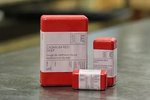 R&F Encaustic Cadmium Red Deep Paint 40ml (1.35 Fl Oz) | Opaque Artist Grade thumbnail 3