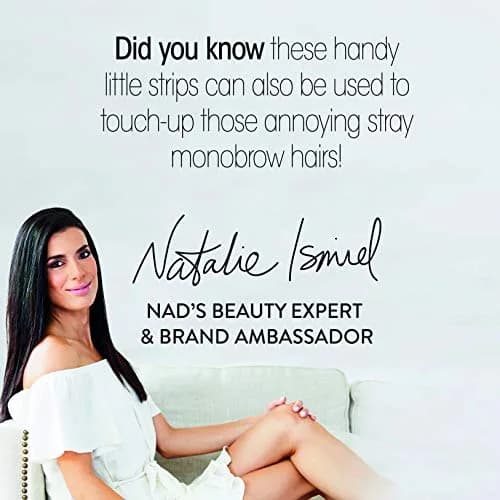 Nad's Hypoallergenic Facial Wax Strips for Women | 20 Strips + 4 Calming Wipes thumbnail 8