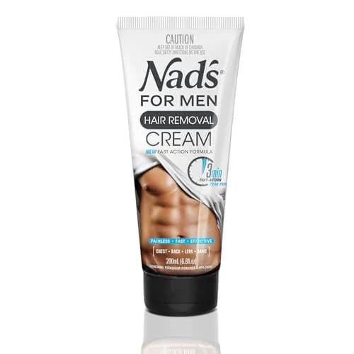 Nad's For Men Hair Removal Cream 200ml (6.8 Fl Oz) | Painless Depilatory for Coarse Male Body Hair thumbnail 1
