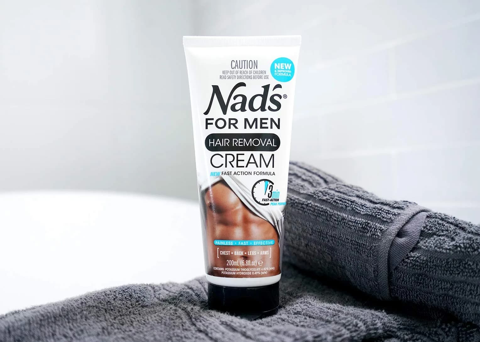 Nad's For Men Hair Removal Cream 200ml (6.8 Fl Oz) | Painless Depilatory for Coarse Male Body Hair - view 9