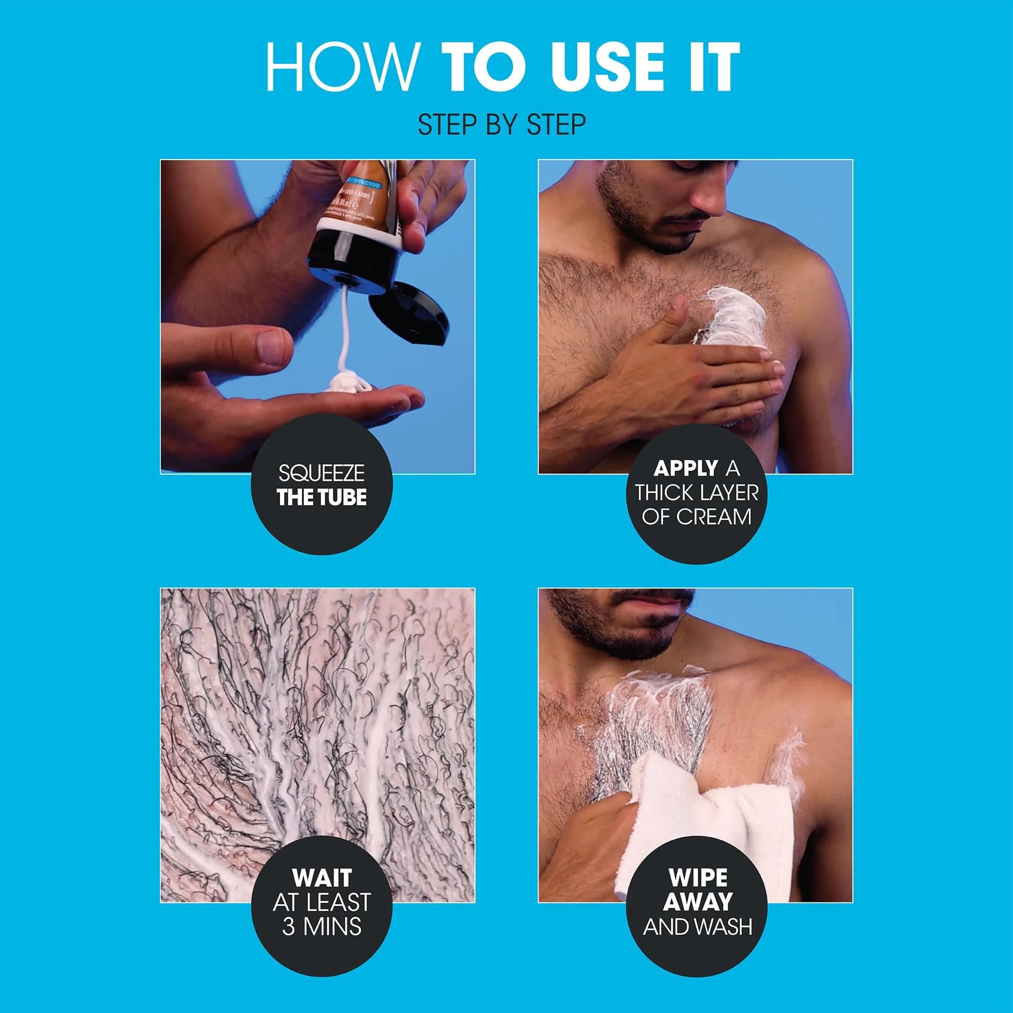 Nad's For Men Hair Removal Cream 200ml (6.8 Fl Oz) | Painless Depilatory for Coarse Male Body Hair - view 3