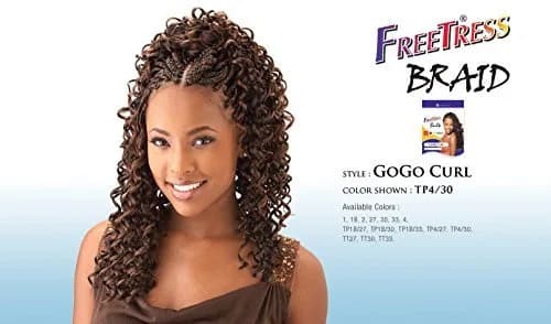 Freetress Gogo Curl TT30 Hair Extensions | Curly Synthetic Braids, Long Length, Flame Retardant Fiber