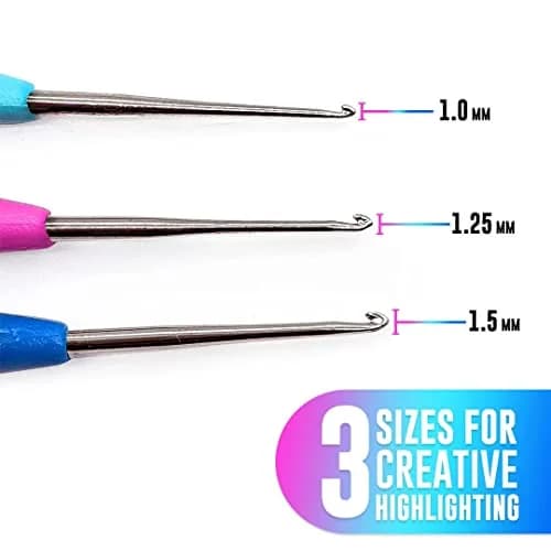 Colortrak Hair Highlighting Needles, 3 Count, Multi | Precise Salon Results with Ergonomic Gel Handles thumbnail 5