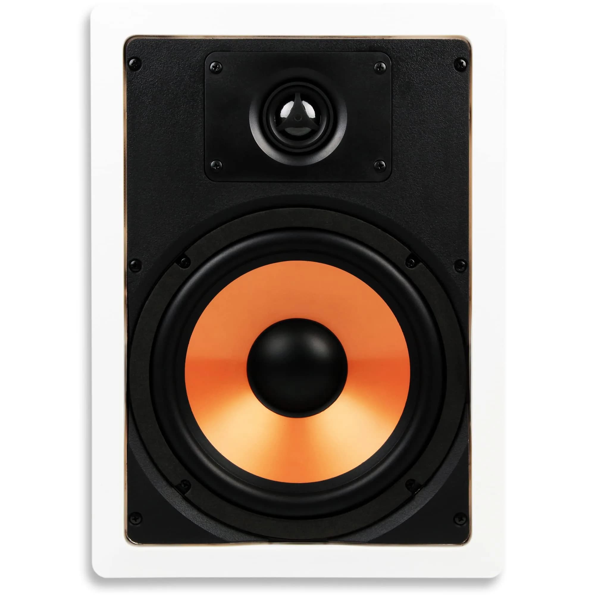 Micca M-8S 8-Inch 2-Way In-Wall/Ceiling Speaker, Each, Paintable, White | 20.3cm (8") Woofer, 2.5cm (1") Pivoting Silk Dome Tweeter