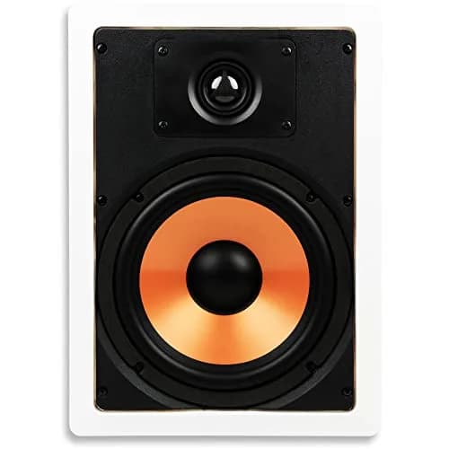 Micca M-8S 8-Inch 2-Way In-Wall/Ceiling Speaker, Each, Paintable, White | 20.3cm (8") Woofer, 2.5cm (1") Pivoting Silk Dome Tweeter thumbnail 1