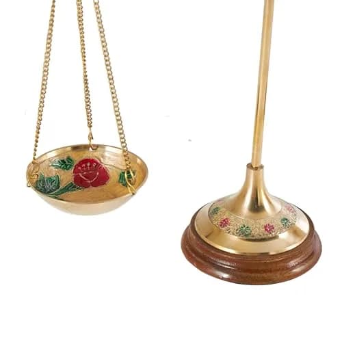 deco 79 Metal Small Vintage Style Decorative Scales with Floral Accents 12" x 4" x 12" | Elegant Home Decor thumbnail 5