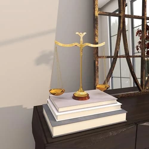 deco 79 Metal Small Vintage Style Decorative Scales with Floral Accents 12" x 4" x 12" | Elegant Home Decor thumbnail 7