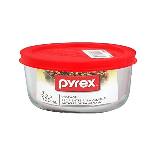 Pyrex Simply Store 2 Cup Round Glass Food Storage Container with Lid | Airtight & Leak Resistant thumbnail 3