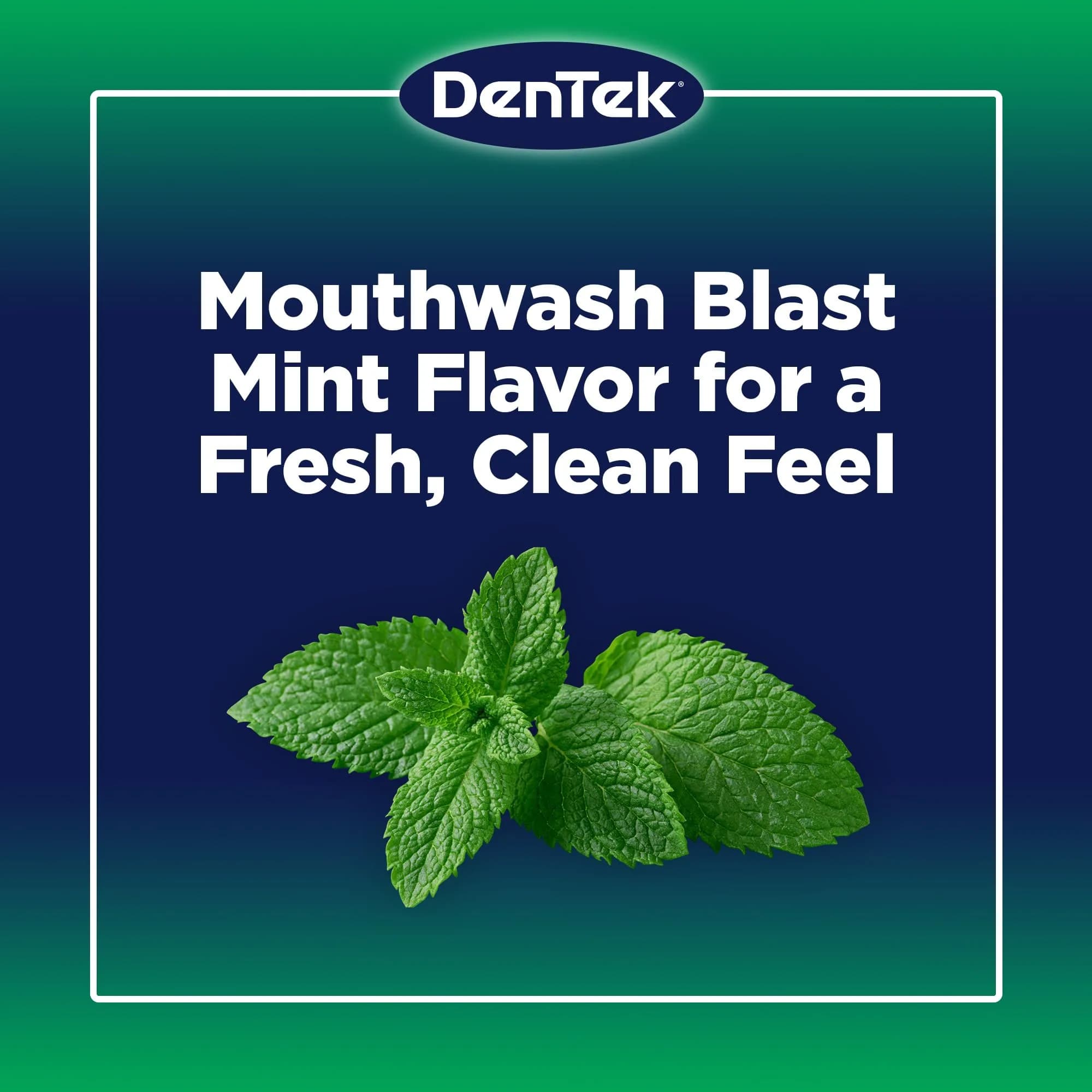 DenTek Triple Clean Advanced Clean Floss Picks 150 Count | Mouthwash Blast Mint Flavor - view 6