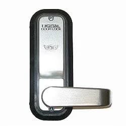 Lockey USA 2835SC Mechanical Keyless Lever Lock Satin Chrome | Deadlocking Spring Latch thumbnail 4