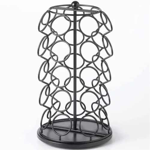 Nifty Solutions ITEM_STAND Black Item Stand | 35 K Cup Capacity, 360° Spin, Modern Counter Organizer thumbnail 9