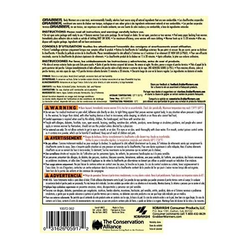 Grabber Body Warmer Peel N' Stick 40-Count | 12+ Hours Odorless Heat, Non-Toxic, TSA Approved thumbnail 4