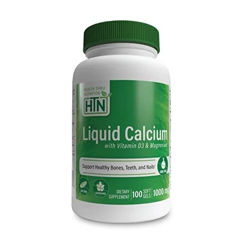 Health Thru Nutrition Liquid Calcium 1000mg, Magnesium 400mg, Vitamin D3 1000iu & Boron | Bone Support with 6 Calcium Sources thumbnail 1