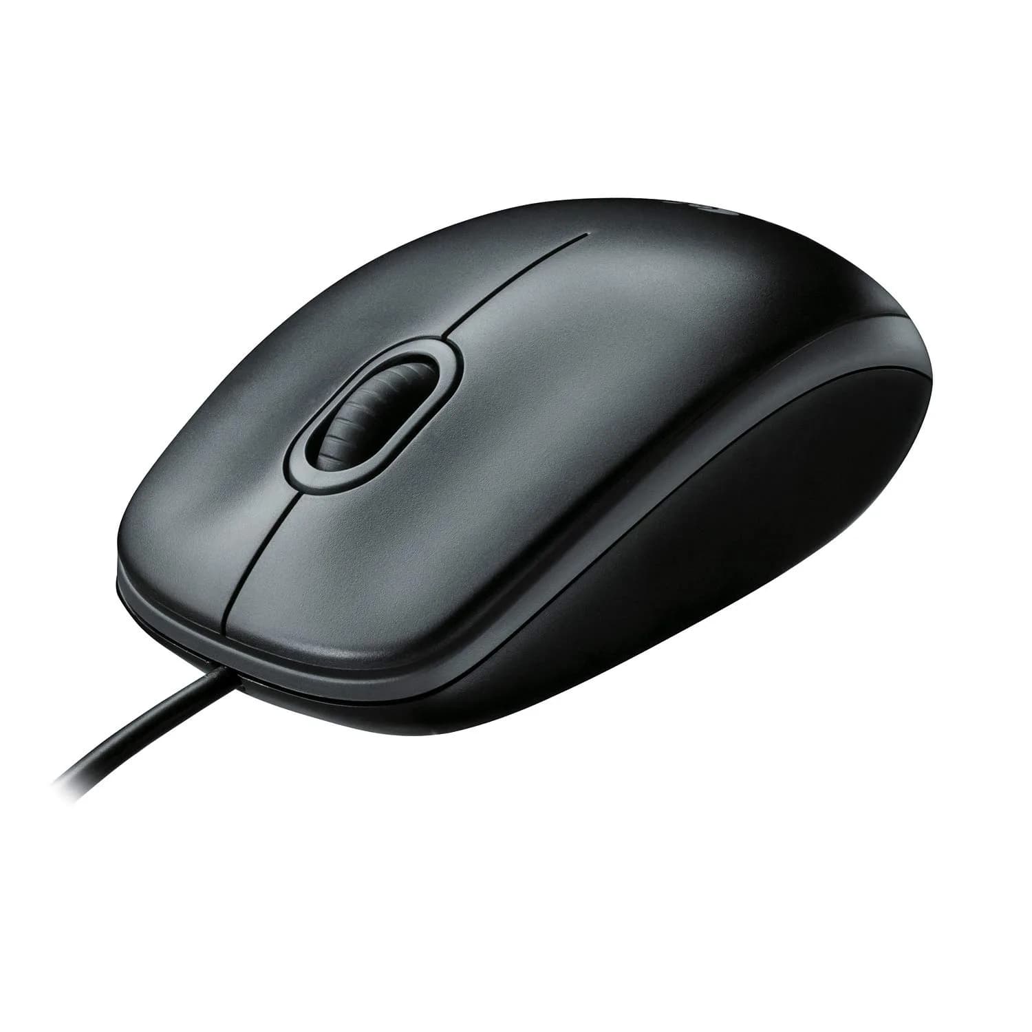 Logitech B100 Ambidextrous Wired Mouse - Black | Precise 800 dpi, Comfortable for Office & Home Use — Black