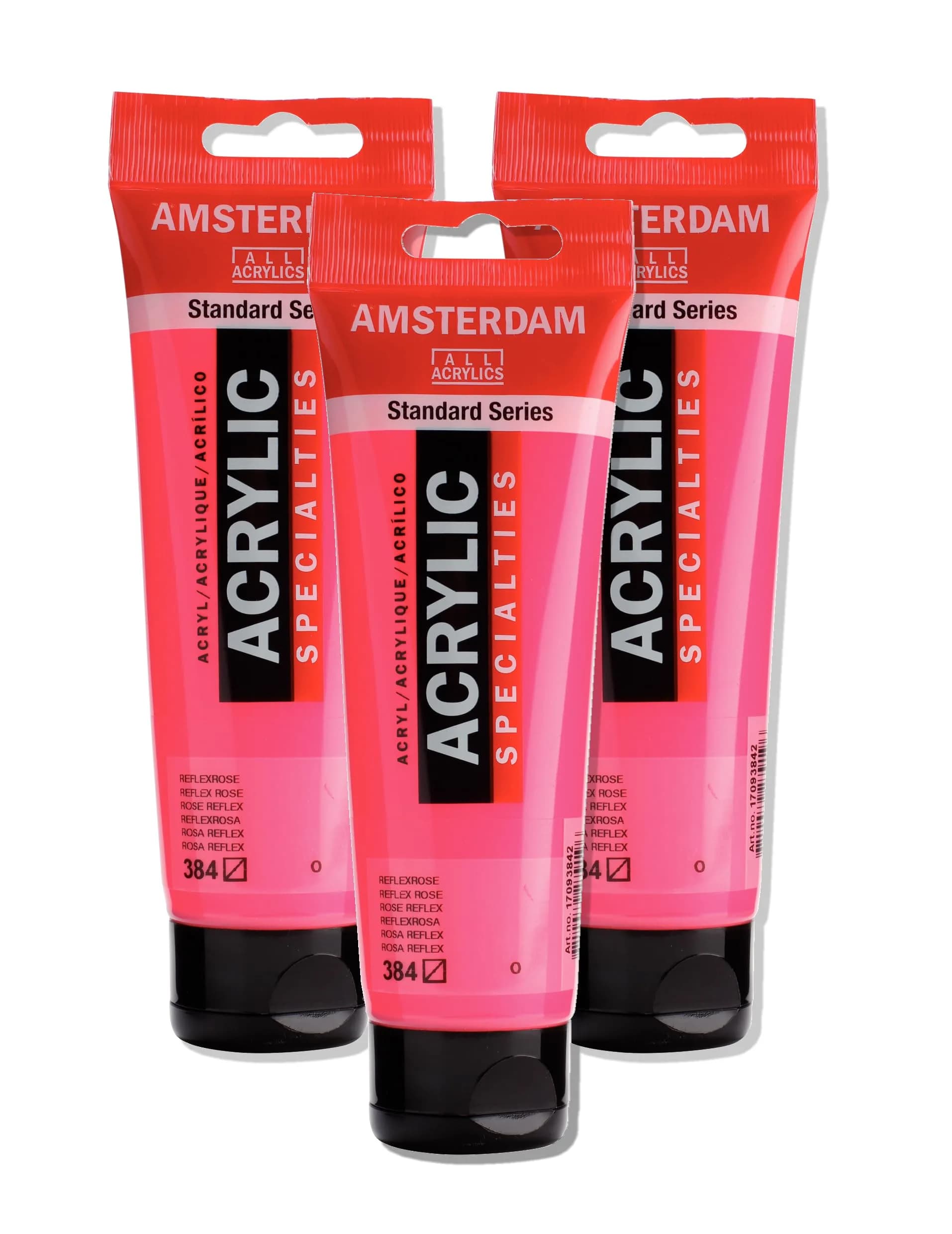 Amsterdam Standard Series Acrylic Paint Tube, Reflex Rose 384, 120ml (4.06 fl oz) | Artist Grade, Lightfast Pigments - main product image