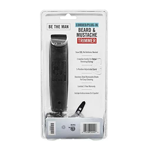 ConairMAN Beard Trimmer for Men Includes Nose & Ear Hair Trimmer, 4 Piece Corded Grooming Kit, Stainless Steel Blades, 5-Position Comb Attachment thumbnail 6