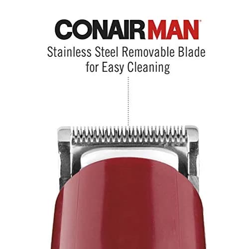 ConairMAN Beard Trimmer for Men Includes Nose & Ear Hair Trimmer, 4 Piece Corded Grooming Kit, Stainless Steel Blades, 5-Position Comb Attachment thumbnail 3