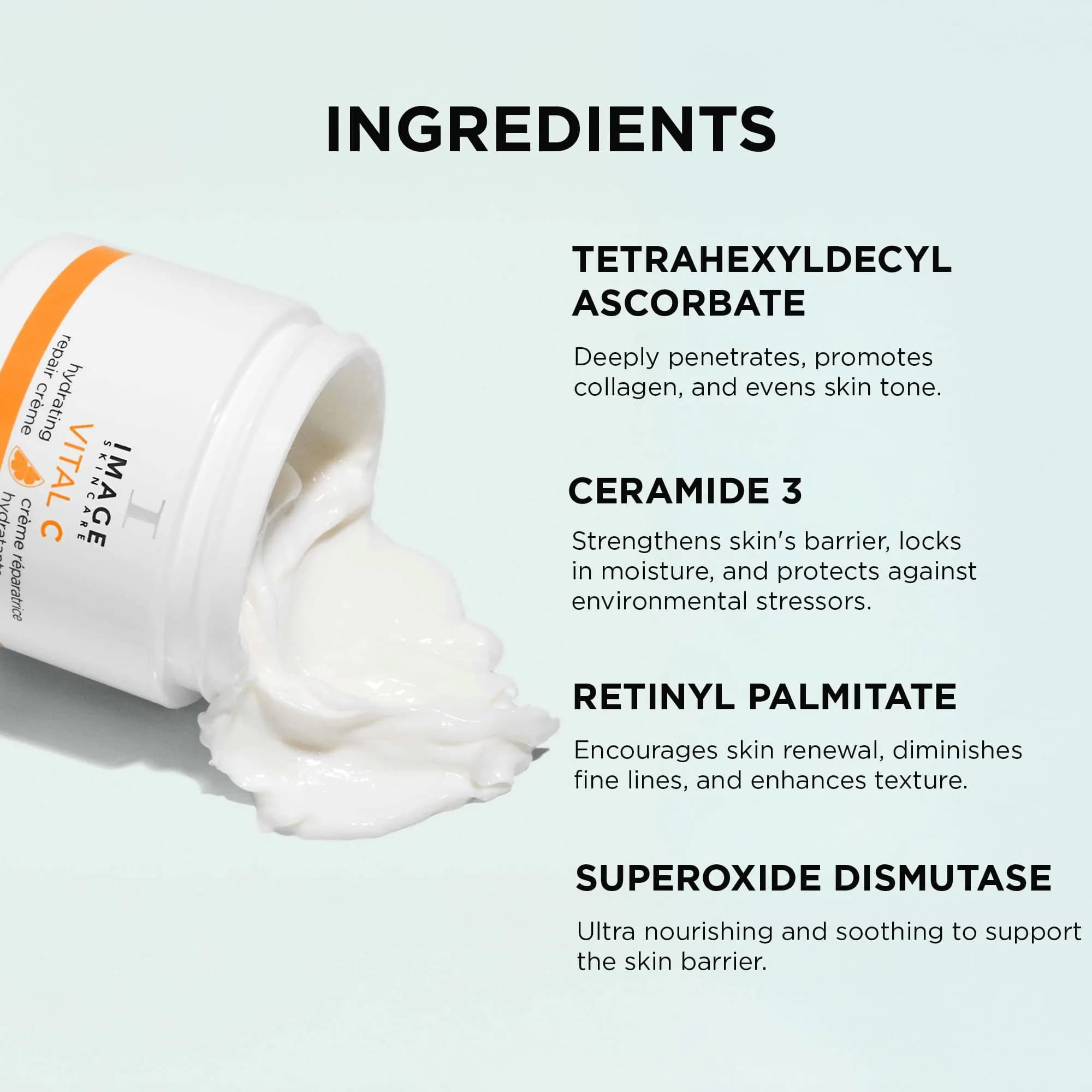 IMAGE Skincare Vital C Hydrating Repair Crème 57ml (2 fl oz) | Formulated by Physicians for Intense Hydration - view 5