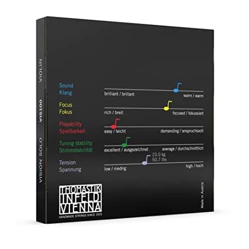 Thomastik-Infeld Vision Solo Violin Strings 4/4 Full Set | Warm, Full-Bodied Tone for Professional Violinists thumbnail 2