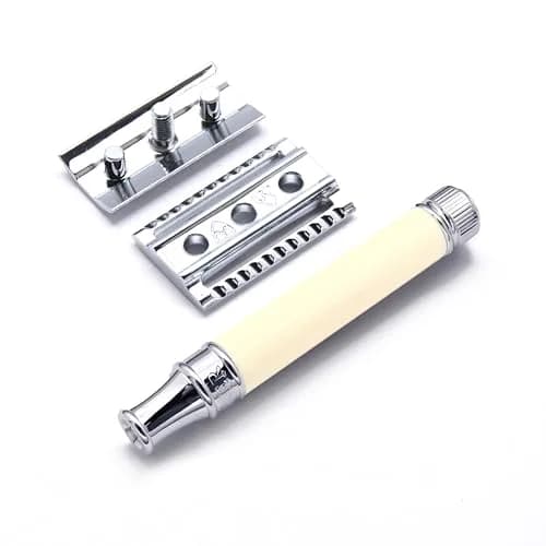 Edwin Jagger DE87BLAMZ Classic Double Edge Safety Razor Imitation Ivory | Eco-Friendly & Reusable thumbnail 4