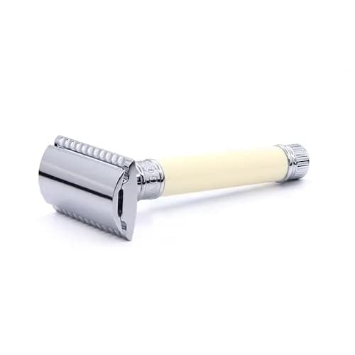 Edwin Jagger DE87BLAMZ Classic Double Edge Safety Razor Imitation Ivory | Eco-Friendly & Reusable thumbnail 2