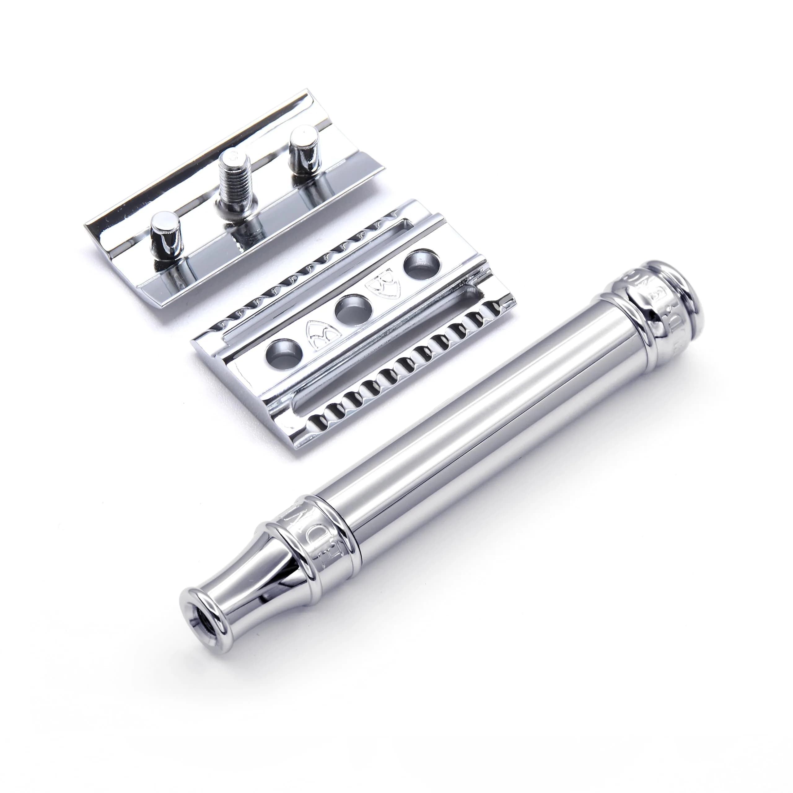 Edwin Jagger DE89BL Chrome Double Edge Safety Razor for Men | Classic Design, Brass Handle, Single Blade - view 5