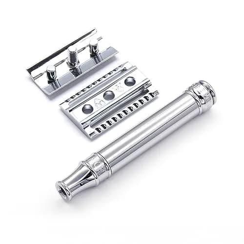 Edwin Jagger DE89BL Chrome Double Edge Safety Razor for Men | Classic Design, Brass Handle, Single Blade thumbnail 5