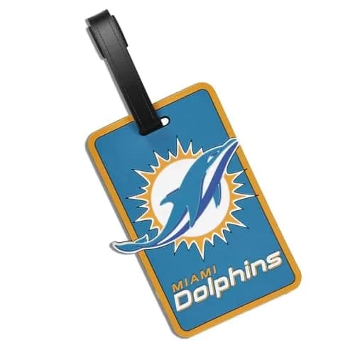 Aminco NFL Miami Dolphins Soft Bag Tag Teal | Officially Licensed NFL Fan Gear thumbnail 1