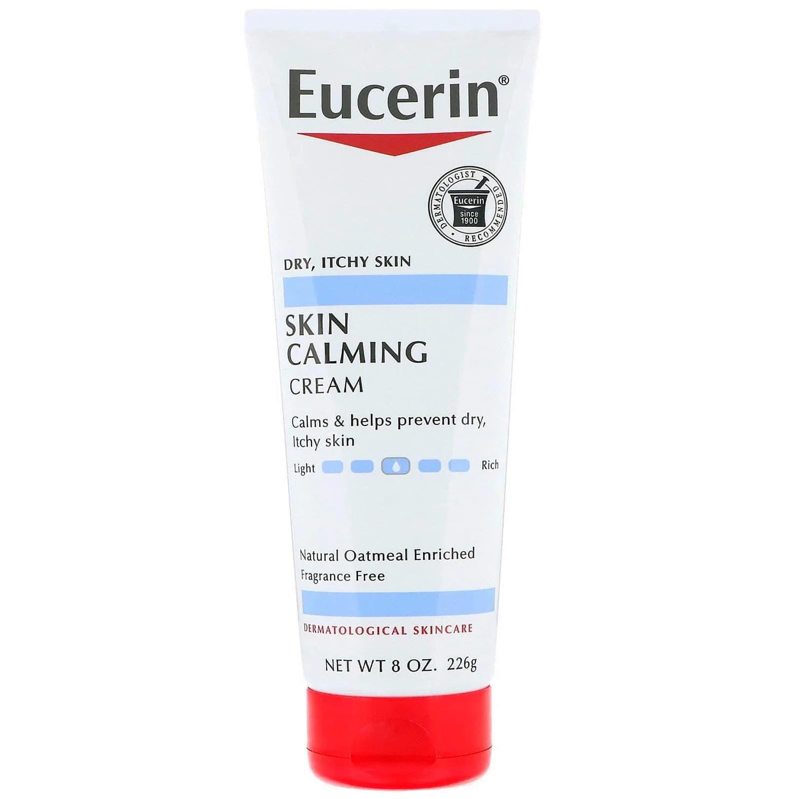 Eucerin Skin Calming Fragrance-Free Creme 226 g (8 oz) | Soothes Dry Skin with Colloidal Oatmeal - main product image