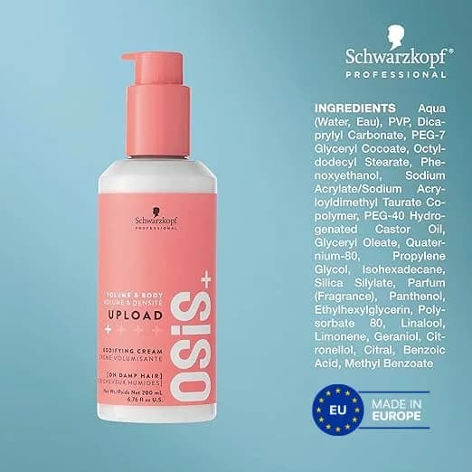 OSiS+ Upload Volume & Body Cream for Hair, 6.75 oz – Light Hold Volumizing Hair Treatment with Heat Protection thumbnail 5