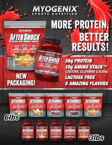 Myogenix Aftershock Post Workout 6 lbs | Speeds Muscle Growth & Recovery thumbnail 6