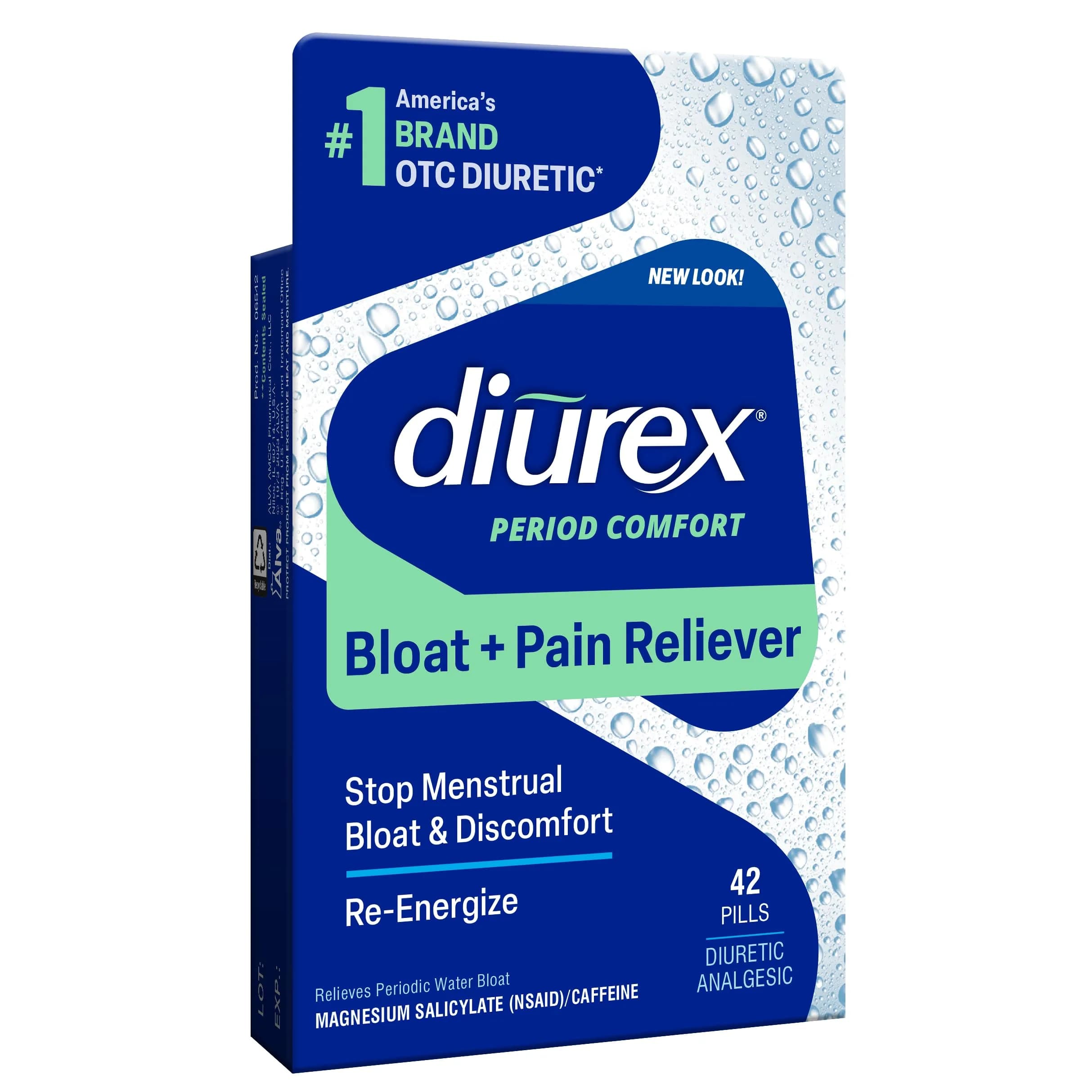Diurex Water Pills + Pain Relief 42 Count | Relieve Bloating & Cramps with USA Quality