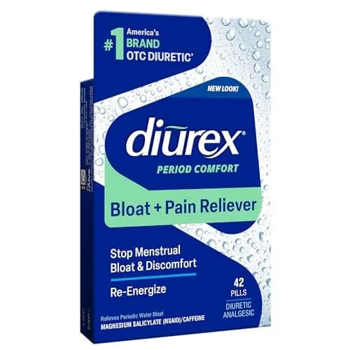 Diurex Water Pills + Pain Relief 42 Count | Relieve Bloating & Cramps with USA Quality thumbnail 1