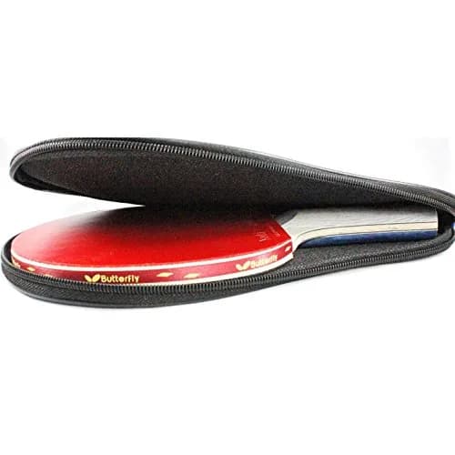 Butterfly B401 Shakehand Table Tennis Racket Set with Case | 5-Ply Wood Blade, Yuki Rubber, Flared Handle thumbnail 5