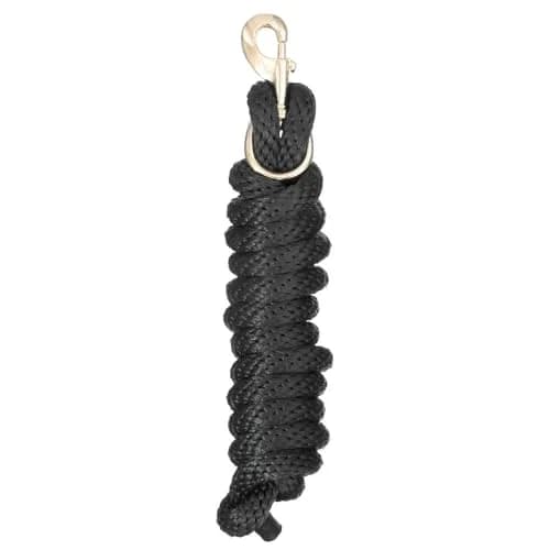Tough 1 Black Poly Lead with Replaceable Bolt Snap 2.57 m (8.5 ft) | Durable Equestrian Rope for Horses thumbnail 1