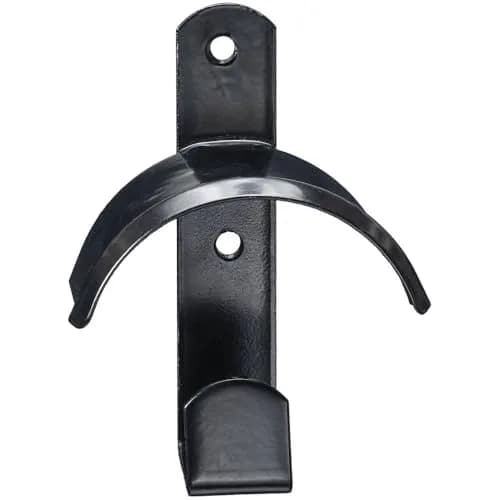 Tough 1 Metal Bridle Holder with Hook, Black, 6.5 | Durable Wall Mount for Tack Storage thumbnail 2