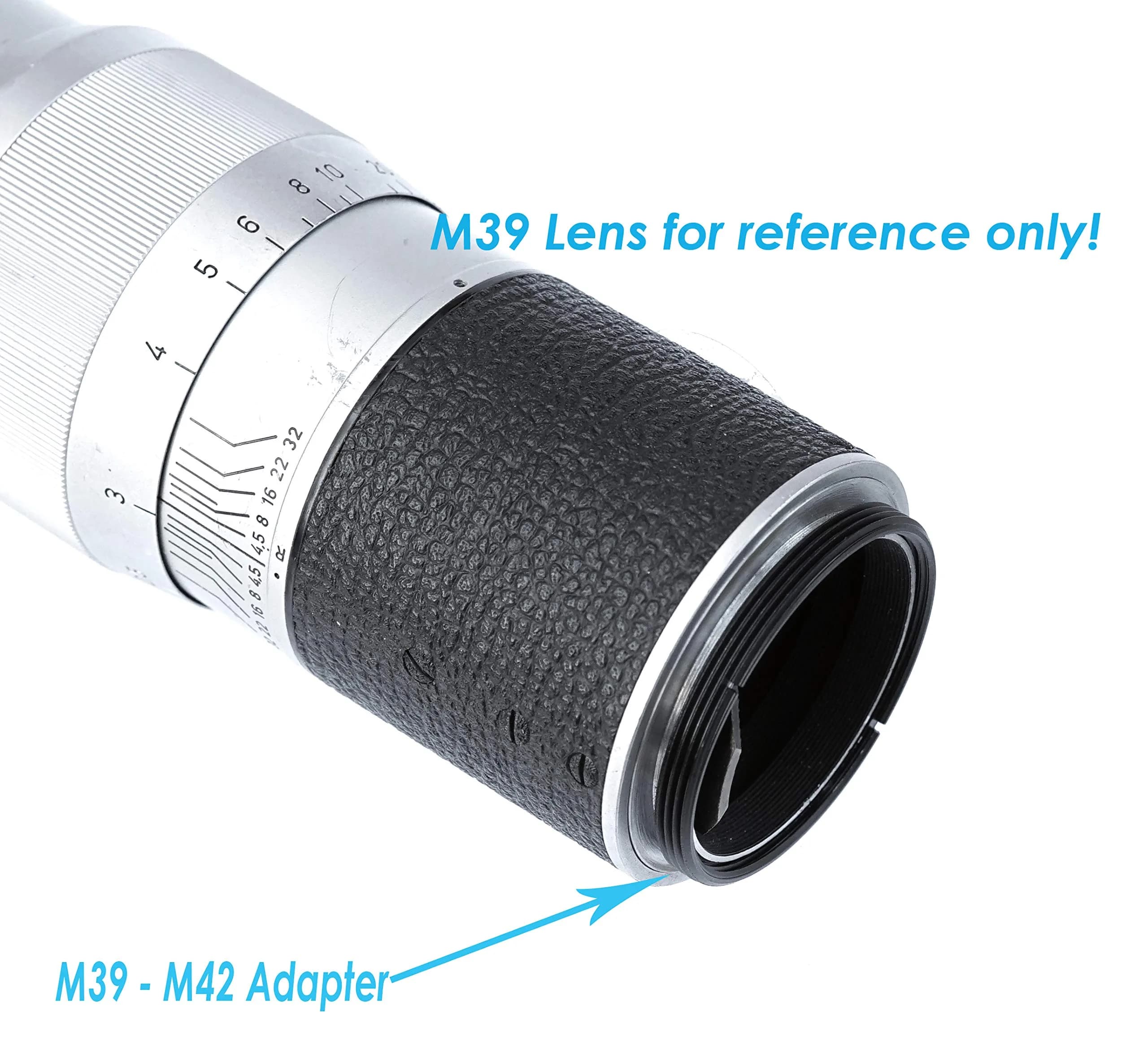 Fotasy M39 to M42 Adapter Ring (2-Pack) 39mm-42mm All-Metal for 42mm Focusing Helicoid | Camera Lens Adapter - view 2