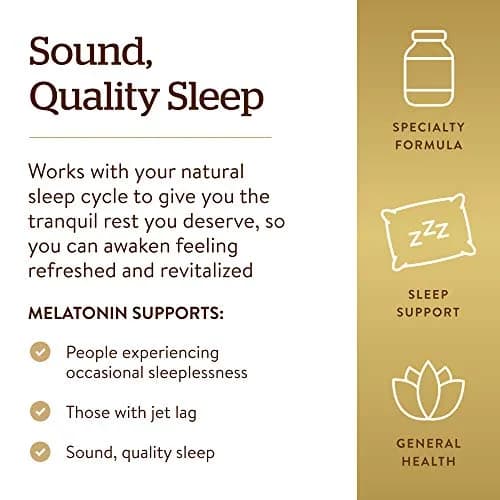 Solgar Melatonin 10mg Tablets 60 Count | Sleep Support for Adults thumbnail 5